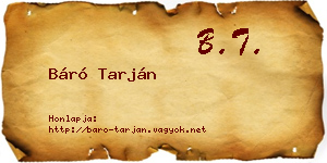 Báró Tarján névjegykártya